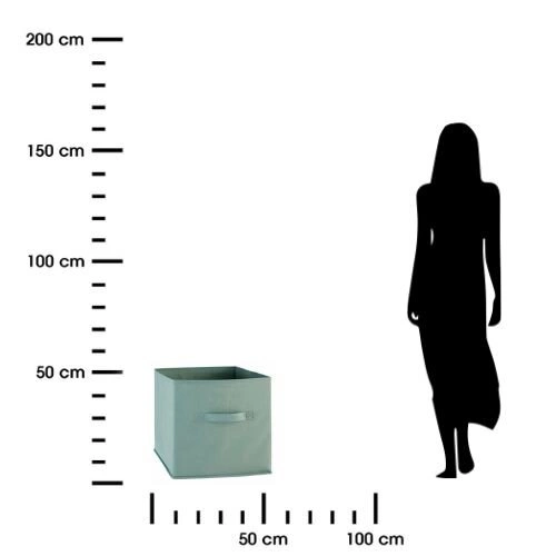 Textilní úložný box do regálu 31x31 skládací s úchytem mentolový 5five simply smart