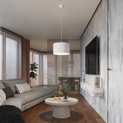 Závěsné svítidlo NOVA 40 bílá moderní do obýváku a jídelny s nastavitelnou výškou