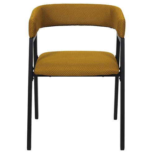 Žlutá čalouněná jídelní židle Craft Intesi s područkami, moderní do kuchyně