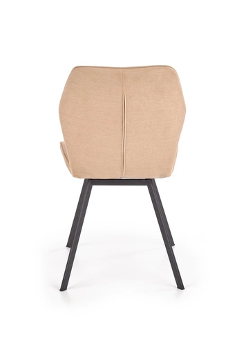 Čalouněná židle Vermont béžová do jídelny a obýváku moderní s černými nohami Intesi