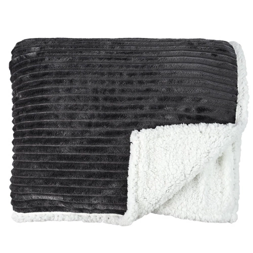 Hřejivá a měkká šedá deka Sherpa Intesi 180x220 na postel a pohovku do obýváku