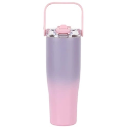 Termo hrnek Intesi New York 900ml fialovo-růžový na kávu a nápoje s sebou