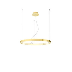 LED lustr RIO 78 moderní zlatý do obýváku a jídelny rozptýlené světlo 78 cm