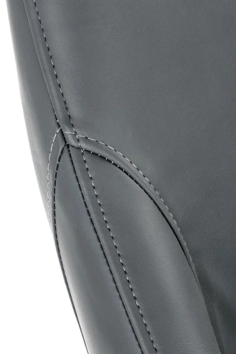 Čalouněná židle Isabelle ekokůže šedá moderní do jídelny a obýváku na černých nohách