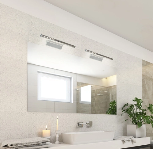 Nástěnné svítidlo Forte LED chrom moderní nastavitelná 40,5 cm nad zrcadlo do obýváku