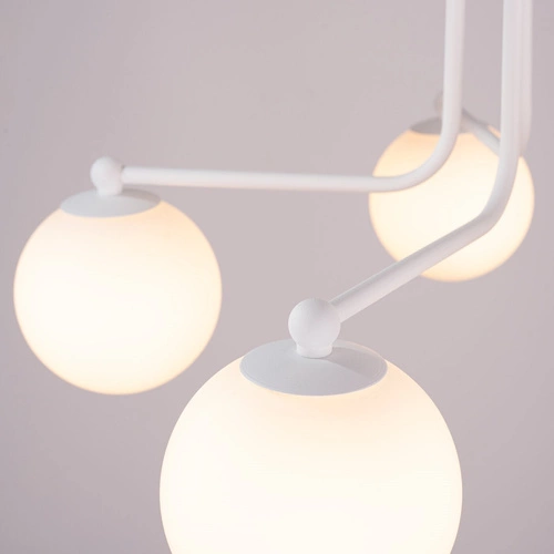 Lustr Astral 5 bílý minimalistický skleněné koule moderní Sollux Lighting