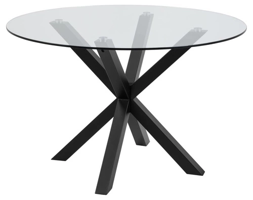 Kulatý stůl Heaven 119 cm černý/průhledný