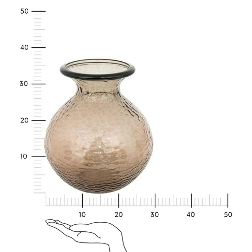 Skleněná váza Alric hnědá 33 cm dekorativní na květiny moderní Atmosphera