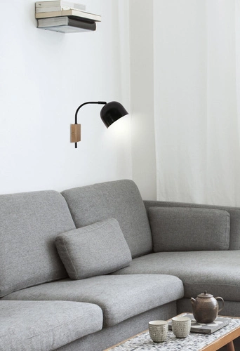 Nástěnné svítidlo Rupi černé moderní kovové do ložnice a obývacího pokoje Candellux Lighting