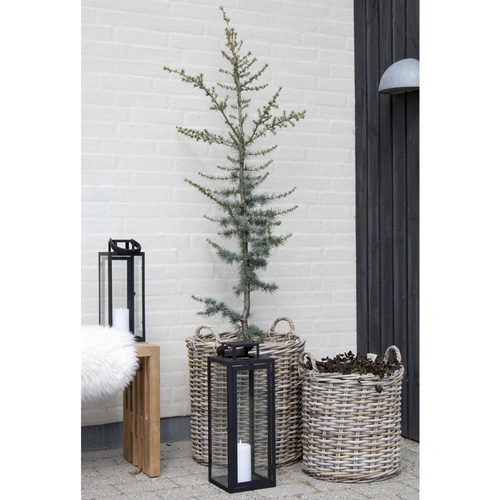 Sada 2 dekorativních košů Indo z ratanu boho do obýváku a na terasu House Nordic