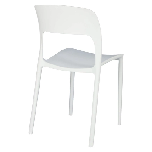 Jídelní a zahradní židle Flexi bílá plastová stohovatelná moderní Intesi