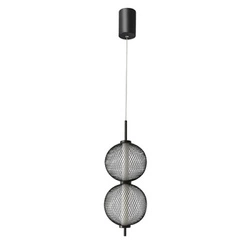 Závěsné svítidlo PUMA 14cm černé 10W LED 3000K bílý difuzor