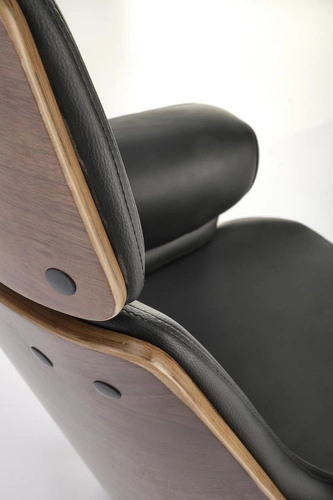 Ergonomická kancelářská židle Berw černá kožená otočná s opěrkou hlavy Intesi do kanceláře