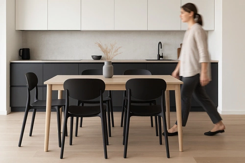 Zahradní jídelní židle plastová černá stohovatelná – Plasta 5five Simply Smart