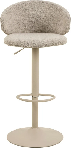 Barová židle Ella béžová moderní čalouněná s opěrkou a područkami, výškově nastavitelná do kuchyně Actona