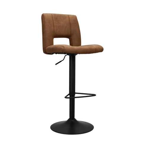 Barová židle s opěrkou Sylvia hnědá, výškově nastavitelná, otočná, moderní do kuchyně a jídelny Actona