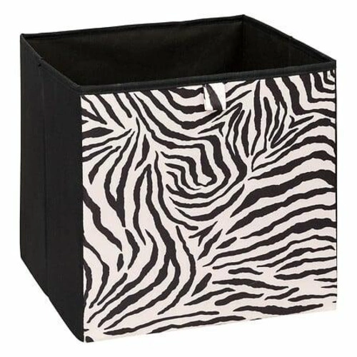 Látková dekorativní úložná krabice Poly zebra 31x31 černo-bílá 5five