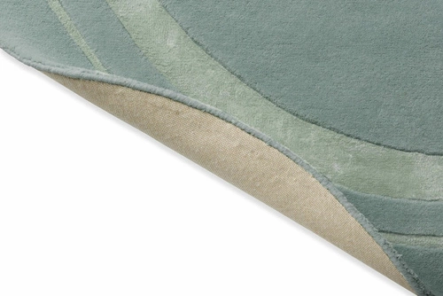 Kulatý vlněný koberec do obýváku Redbrook Duck Egg 200x200 měkký moderní mátový Laura Ashley