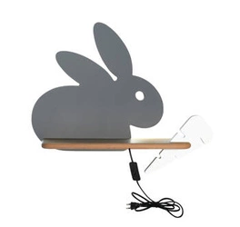 Nástěnná lampa Rabbit lamp 4W LED 4000K iq kids s kabelem šedá+bílá