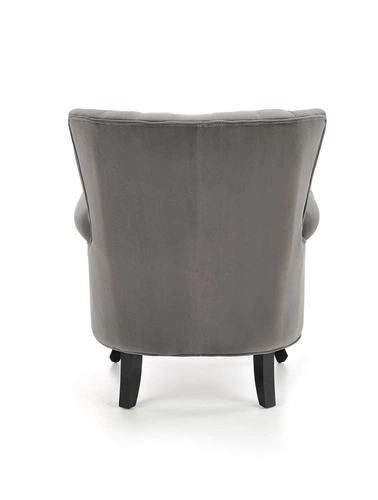 Relaxační křeslo Vader sametové šedé do obýváku moderní Intesi