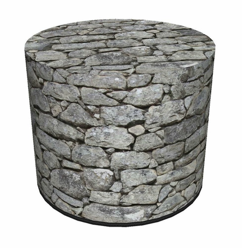 Okruglý taburet Castle Intesi multicolor moderní čalouněný do obýváku a ložnice 40 cm