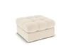 Béžová čtvercová taburetka Justin prošívaná čalouněná do obýváku a ložnice moderní 60x60 cm