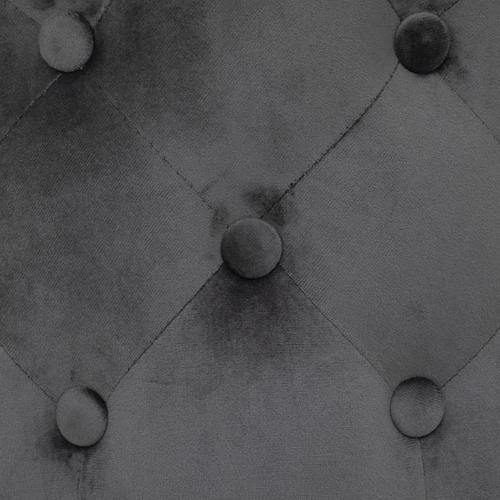 Sametový kulatý taburet Adriana šedý pro glamour obývací pokoj 38 cm Atmosphera