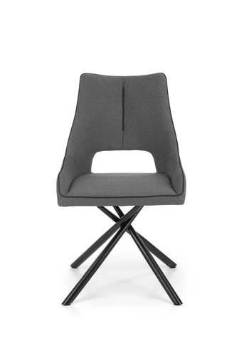 Šedá čalouněná jídelní židle Intesi Clutter, moderní, s kovovými nohami