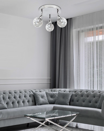 Stropní LED svítidlo do obýváku Bolo chrom moderní kulaté 40 cm Candellux Lighting