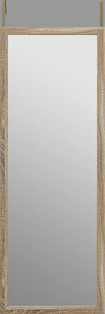 Obdélníkové zrcadlo Firsty na dveře do ložnice nebo předsíně v dřevěném rámu 94x34 cm