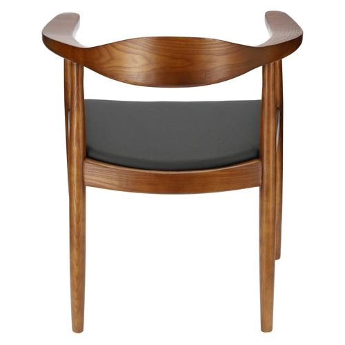 Dřevěná jídelní židle s područkami retro čalouněná eko kůží President D2.DESIGN