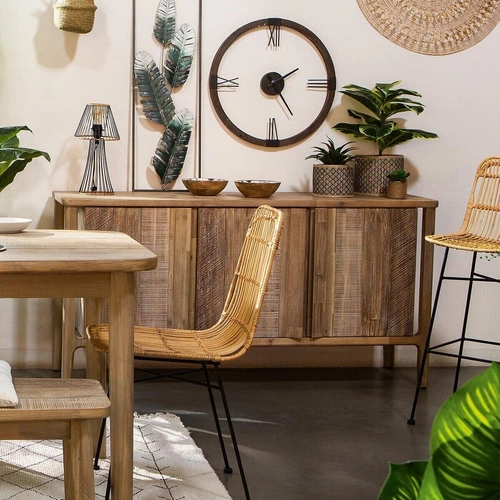 Dřevěná komoda Banila 160 cm z přírodní akácie v rustikálním stylu do obýváku Atmosphera