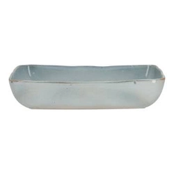 Keramická zapékací mísa Volcan obdélníková 34,5x23 cm šedomodrá na zapečené pokrmy Intesi