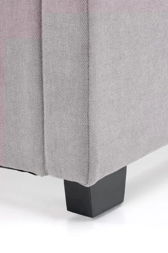 Čalouněná postel Brig 160x200 šedá s úložným prostorem a čelem ve tvaru mušle do ložnice