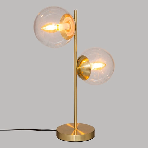 Skleněná stolní lampa glamour Collectionneur zlatá do ložnice a obýváku Atmosphera 48 cm