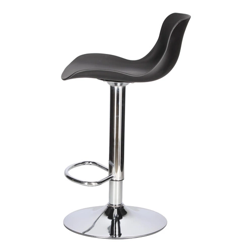 Barová židle s opěrkou Inge černá otočná výškově nastavitelná moderní do kuchyně a k ostrůvku Intesi