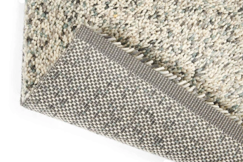 Vlněný shaggy koberec do obýváku Shaggy Pop Art III 160x230 moderní krémový Carpets&More