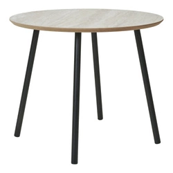 Konferenční stolek Aalst 55 cm travertin/černá