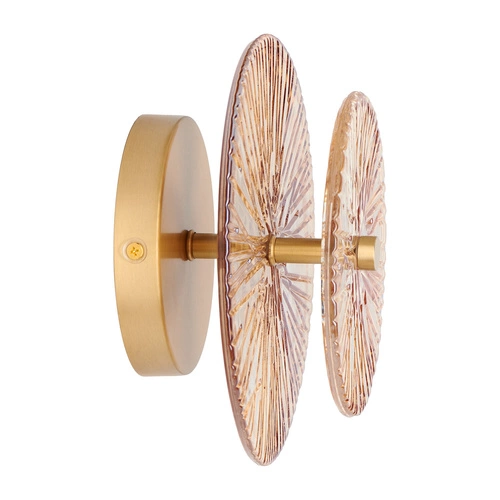 LUXIO moderní LED stropní svítidlo skleněné jantarové do obýváku 20 cm Step into Design