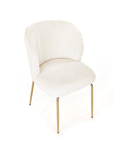 Židle Leonore boucle béžová/zlatá