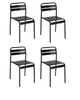 Sada 4 černých židlí Terra