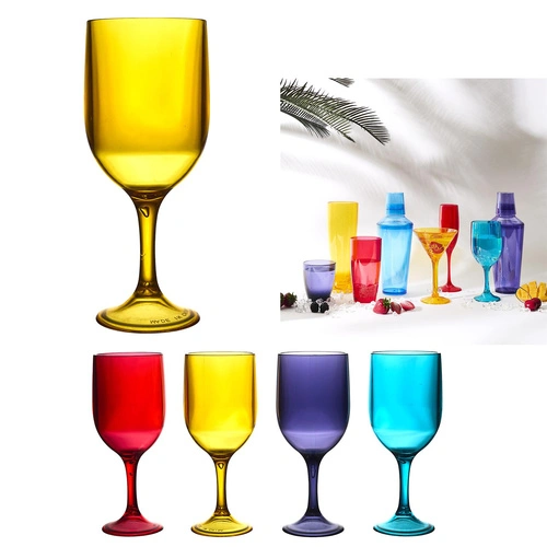 Sklenice na červené víno Intesi Sky 340 ml červená moderní z plastu do myčky