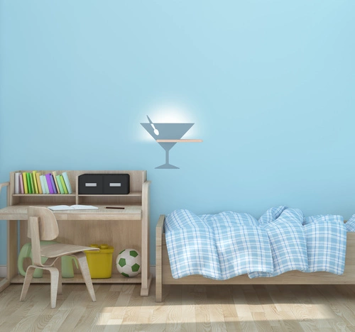 LED nástěnné svítidlo Piccolo modré moderní do dětského a studentského pokoje