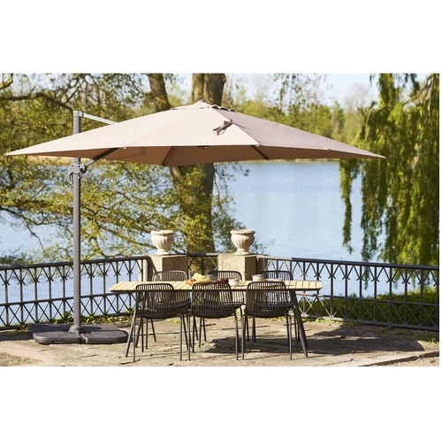 Zahradní slunečník Baza pískový House Nordic hliníkový skládací 295 cm