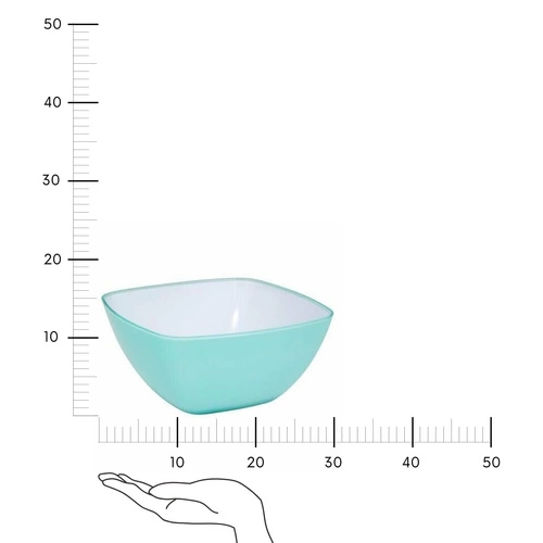 Čtvercová miska Munar 25 cm plastová mátová