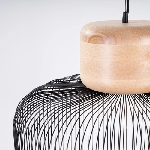 Stropní svítidlo GABBIA 55 černé industriální nad stůl do obýváku a jídelny