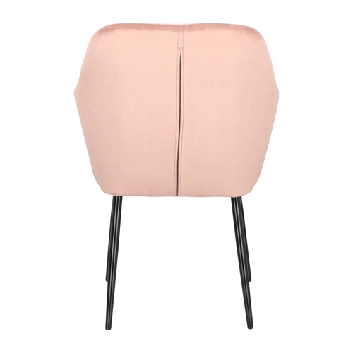 Jídelní židle Emilia sametová dusty rose s područkami glamour Actona