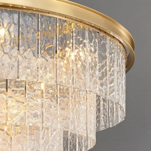 Závěsné svítidlo ICELAND bílá 60 cm křišťálové glamour do obýváku nebo jídelny Step into Design