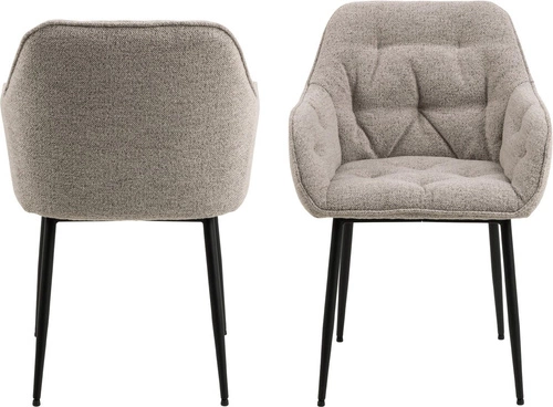 Čalouněná jídelní židle Brooke béžová s područkami moderní do jídelny a obýváku Actona