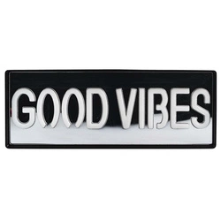 Moderní LED noční lampička neon Good Vibes Intesi černo-bílá do ložnice nebo obýváku